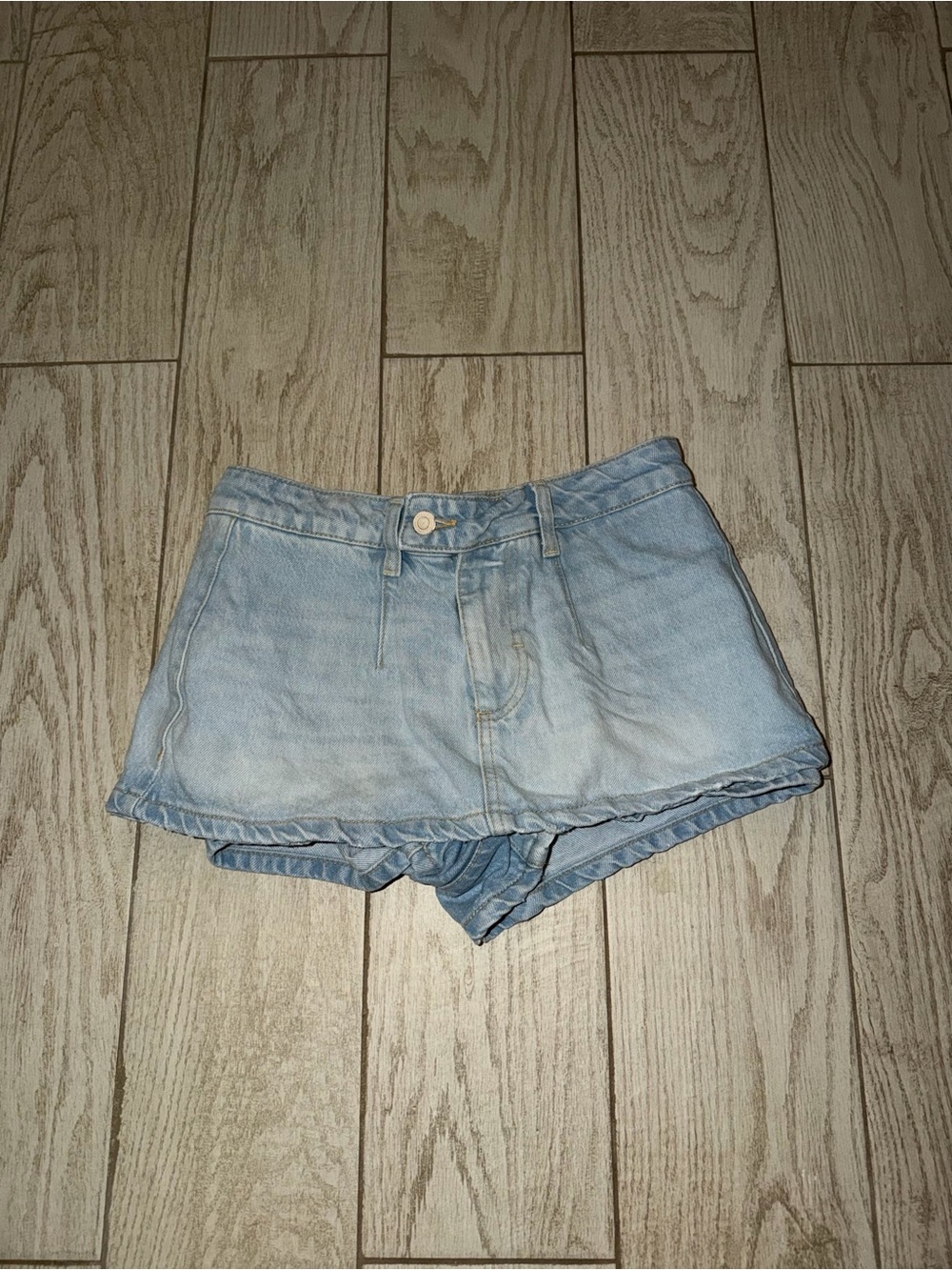 We The Free Light Wash Denim Shorts